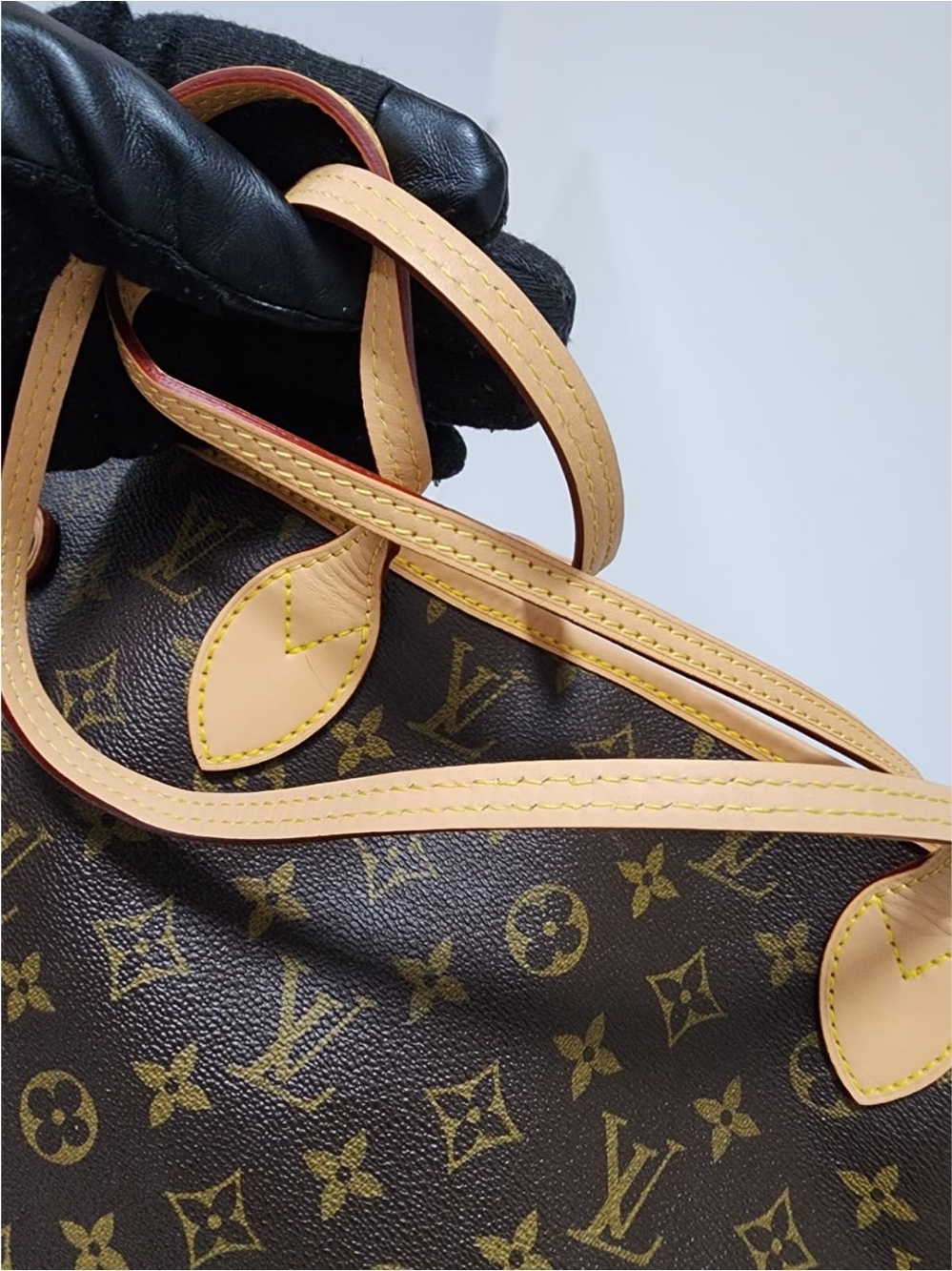 LOUIS VUITTON Monogram Canvas Neverfull MM Tote Bag Brown/Beige - Picture 13 of 16